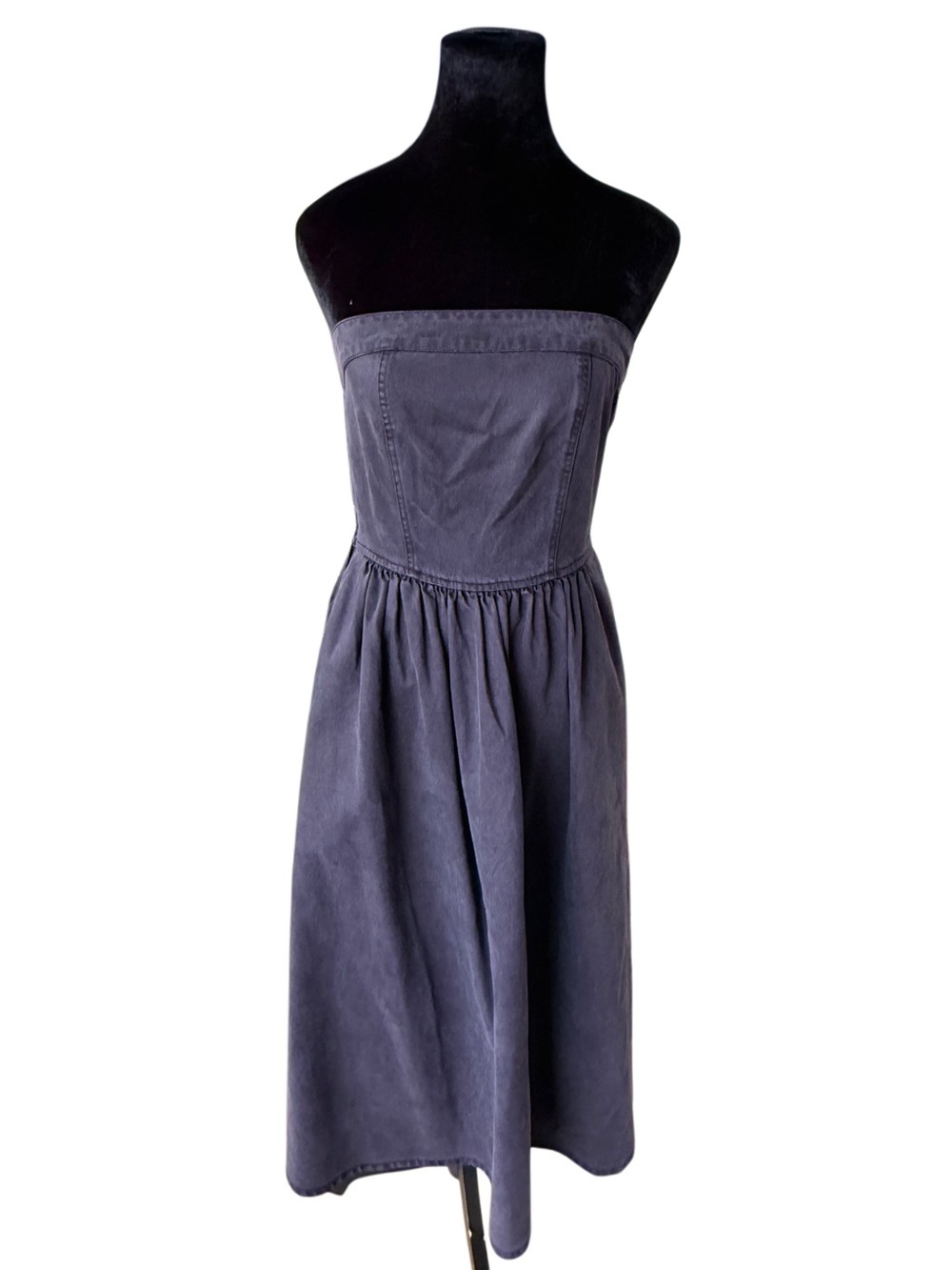 NWT Young Fabulous & Broke Strapless Dress “ mDonna Day Dress” Navy Dusk, XS